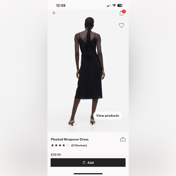 Brand New H&M pleated wrap over dress - Picture 6 of 6